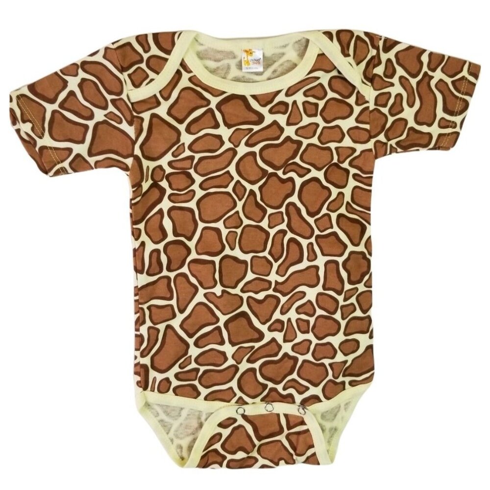Laughing Giraffe One Piece Outfit 12 to 18 Months Brown Yellow Print New